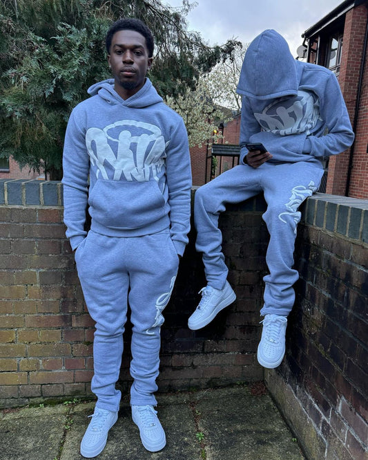 SYNAWORLD TEAM SYNA TRACKSUIT - MARL GREY/WHITE