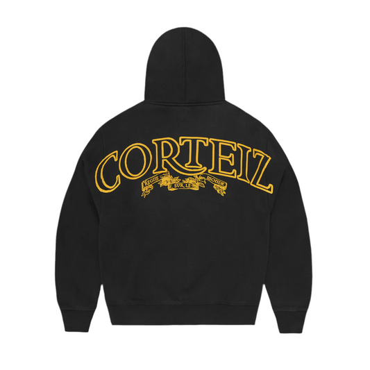 CORTEIZ SUPERIOR ROYALE ZIP HOODIE [BLACK / YELLOW]