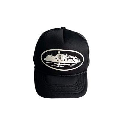 Corteiz Trucker Black Cap