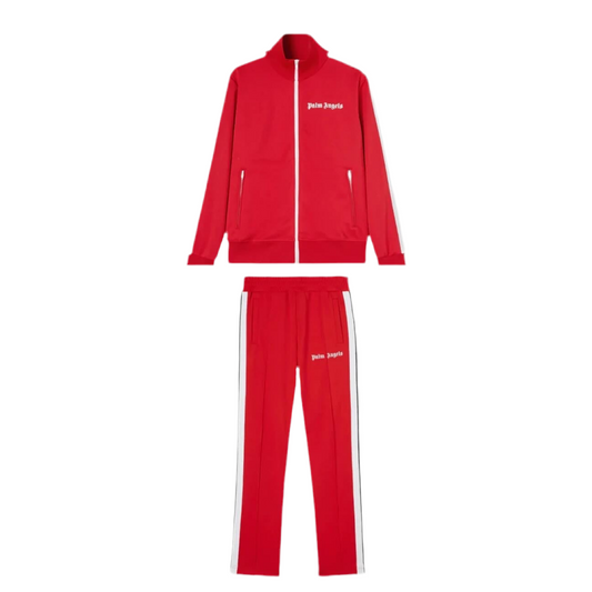 Palm angels logo red classic tracksuit