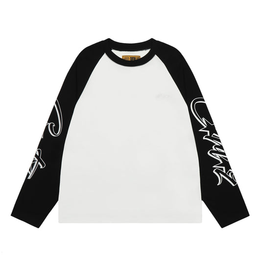 Corteiz Raglan Long sleeve - Black